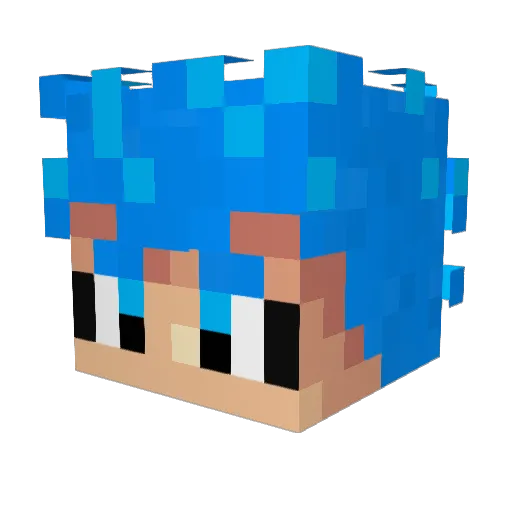 niga69_ Minecraft avatar head, 3D render