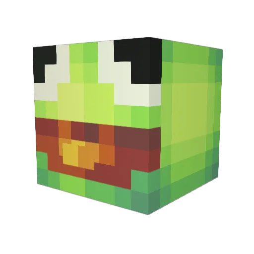 nigeorg Minecraft avatar head, 3D render