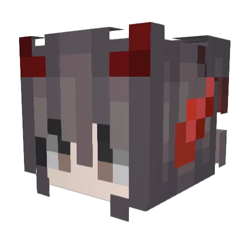 night1233 Minecraft avatar head, 3D render
