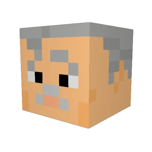 night_knob Minecraft avatar head, 3D render