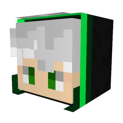 night_leaf_tw Minecraft avatar head, 3D render