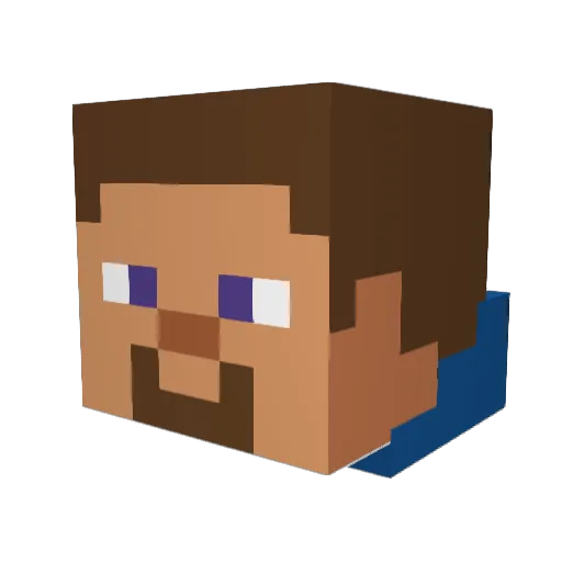 nightbest24 Minecraft avatar head, 3D render
