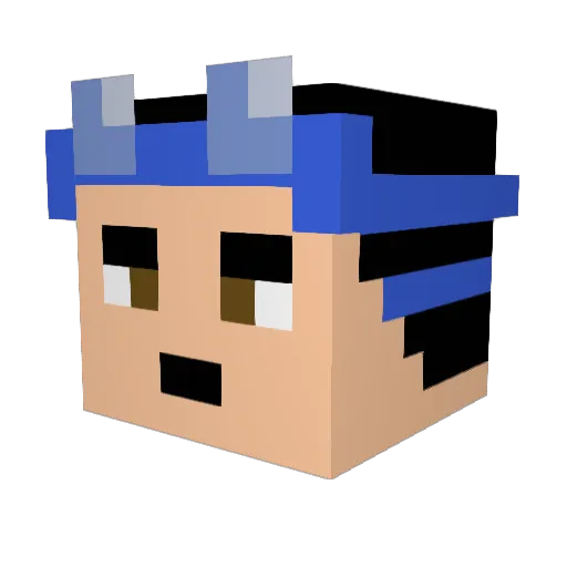 nightflyr Minecraft avatar head, 3D render