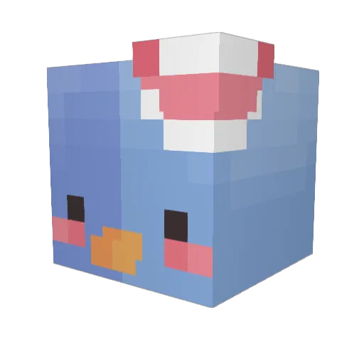 nightinarmor11 Minecraft avatar head, 3D render