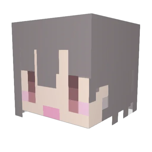 nightmare_solo Minecraft avatar head, 3D render