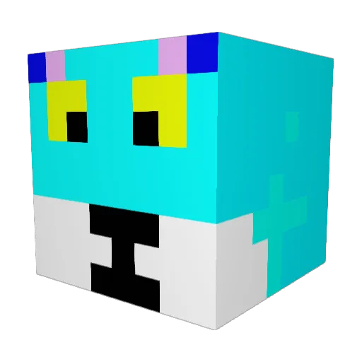 nightmarecandy Minecraft avatar head, 3D render