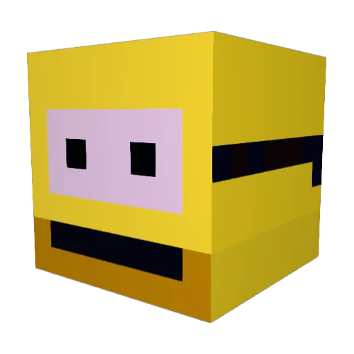 nightmaregamimg Minecraft avatar head, 3D render
