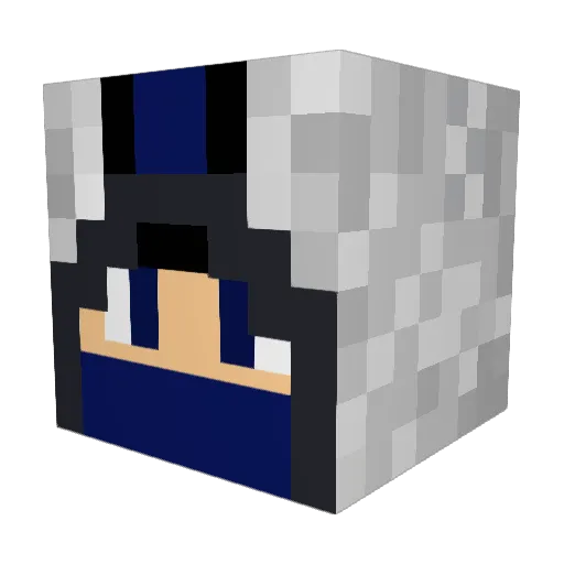 nightmarelac Minecraft avatar head, 3D render