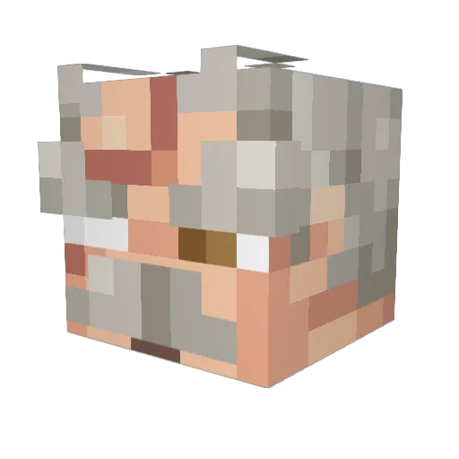 nightmareredbear Minecraft avatar head, 3D render
