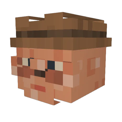 nightnub Minecraft avatar head, 3D render