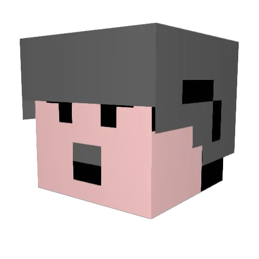 nightshadow31 Minecraft avatar head, 3D render