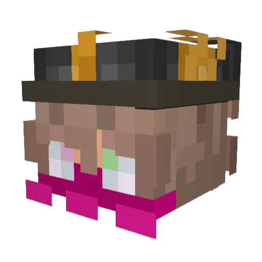 nightshvft Minecraft avatar head, 3D render