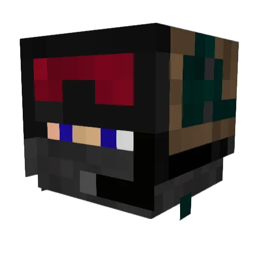 nightsol Minecraft avatar head, 3D render