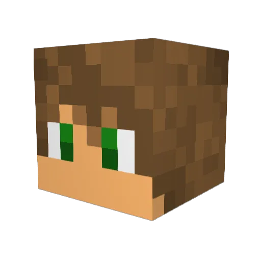 nightsword_ Minecraft avatar head, 3D render