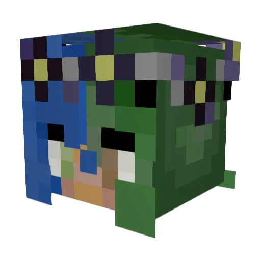 nightwing190 Minecraft avatar head, 3D render