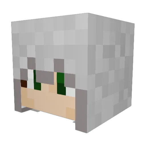 nightzark Minecraft avatar head, 3D render