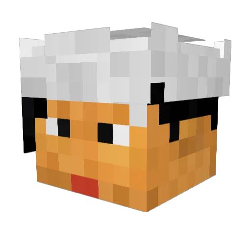 nigi14 Minecraft avatar head, 3D render