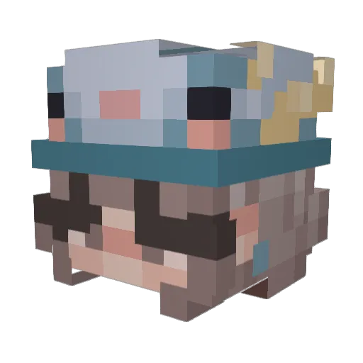 nihaoivn Minecraft avatar head, 3D render