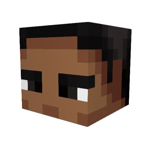 nihgers Minecraft avatar head, 3D render