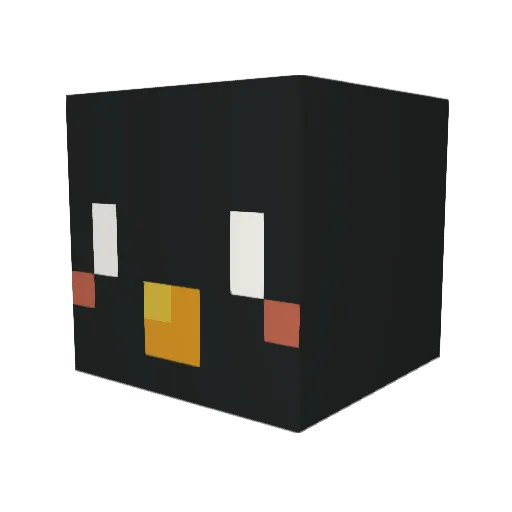 nihhun Minecraft avatar head, 3D render