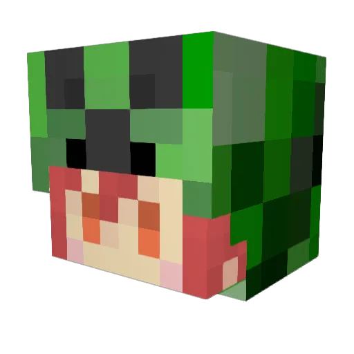 nihsakuma Minecraft avatar head, 3D render