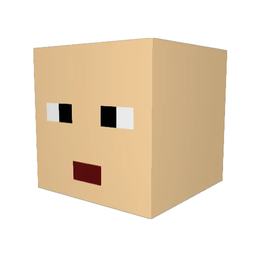 nihunihh Minecraft avatar head, 3D render