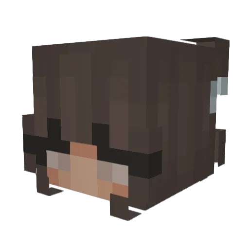 niicqle Minecraft avatar head, 3D render