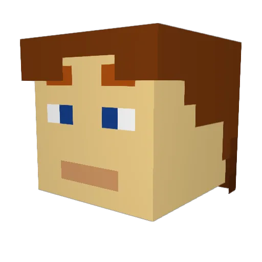 niikha Minecraft avatar head, 3D render