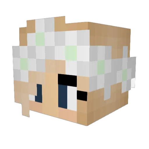 niina_mn Minecraft avatar head, 3D render