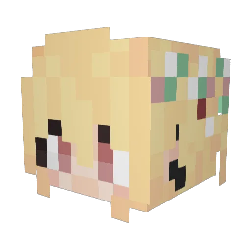 niisia Minecraft avatar head, 3D render