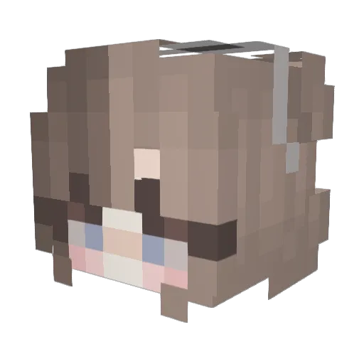 niixiieee_ Minecraft avatar head, 3D render