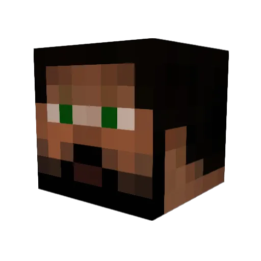 nijotz Minecraft avatar head, 3D render