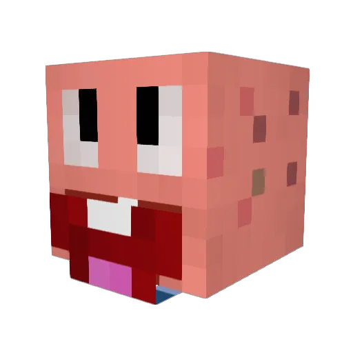 nik0_08 Minecraft avatar head, 3D render