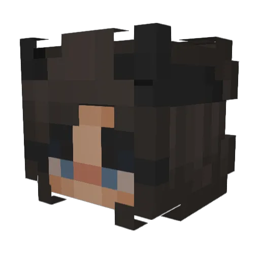 nika1410 Minecraft avatar head, 3D render