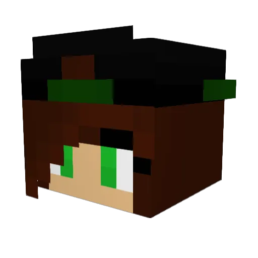nika360 Minecraft avatar head, 3D render