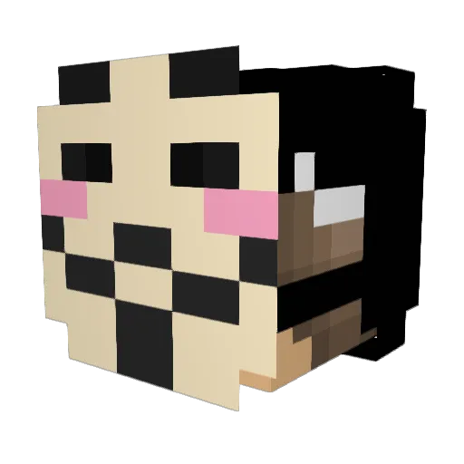 nika3ty Minecraft avatar head, 3D render