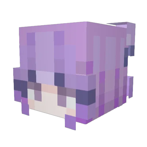 nika_bush Minecraft avatar head, 3D render