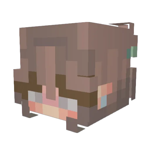 nika_vero14 Minecraft avatar head, 3D render