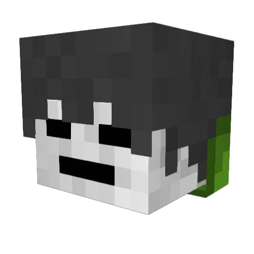 nikagrandtour Minecraft avatar head, 3D render