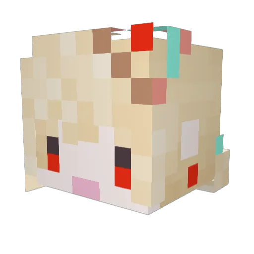 nikaido0828 Minecraft avatar head, 3D render