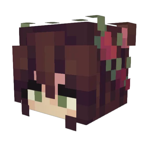 nikaje Minecraft avatar head, 3D render