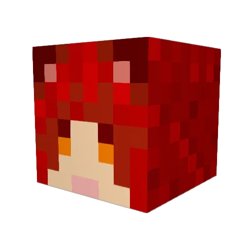 nikenikeni Minecraft avatar head, 3D render