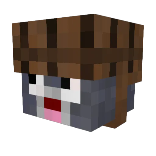 nikepiko Minecraft avatar head, 3D render