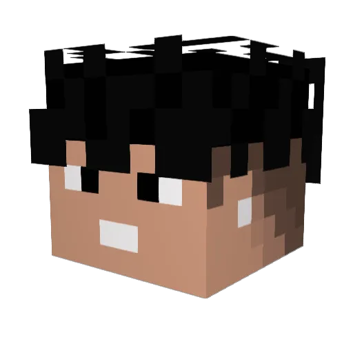 nikhilss Minecraft avatar head, 3D render