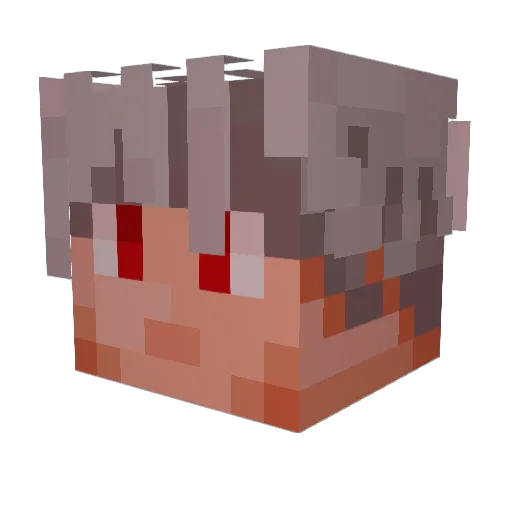 nikich00010 Minecraft avatar head, 3D render