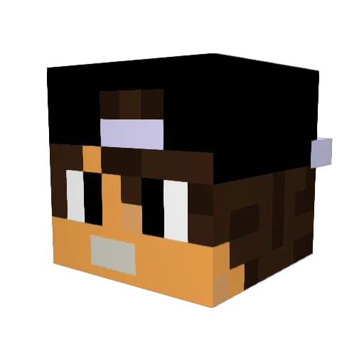 nikikls Minecraft avatar head, 3D render