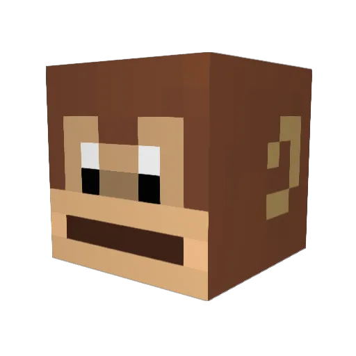 nikinok Minecraft avatar head, 3D render