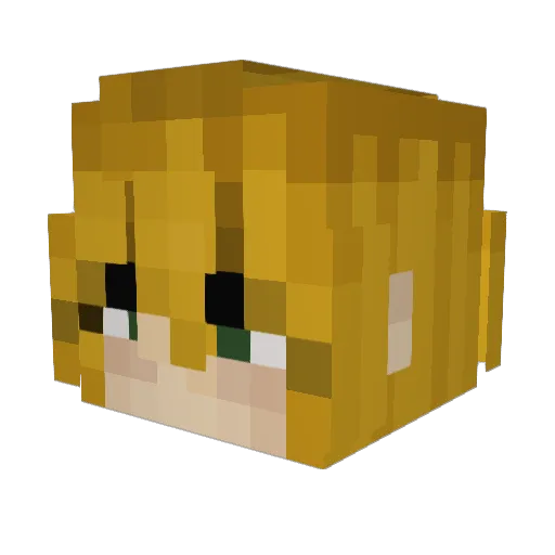 nikinsomnia Minecraft avatar head, 3D render