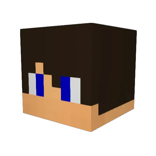 nikispeed Minecraft avatar head, 3D render