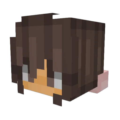 nikitaffs Minecraft avatar head, 3D render